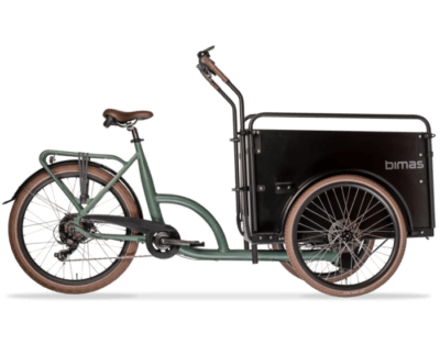 Bimas Economy bakfiets elektrisch groen
