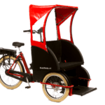 Tent Riksja Bakfiets.nl Luifel rood Riksja Bakfiets.nl Cabrio zonnehuif