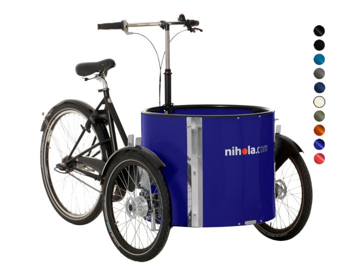 Nihola Low elektrisch middenmotor Blauw - kleuren bolletjes