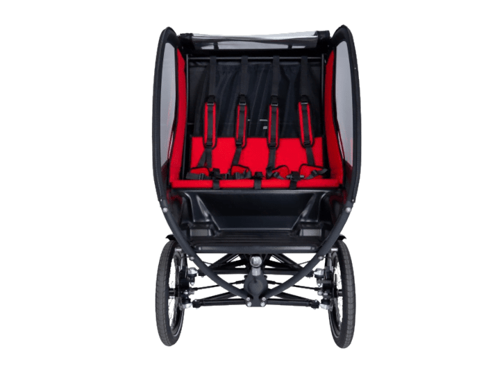 Luxe kuipstoelen met dubbele veiligheidsgordel, rood