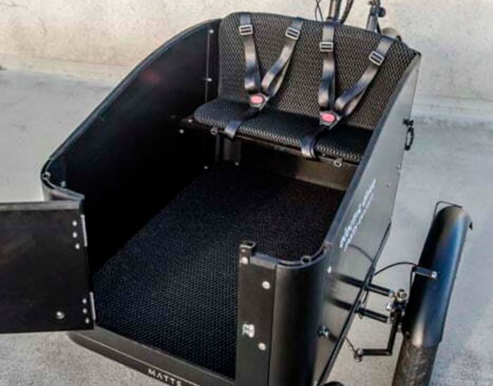 Matts bakfiets kussen met rugleuning