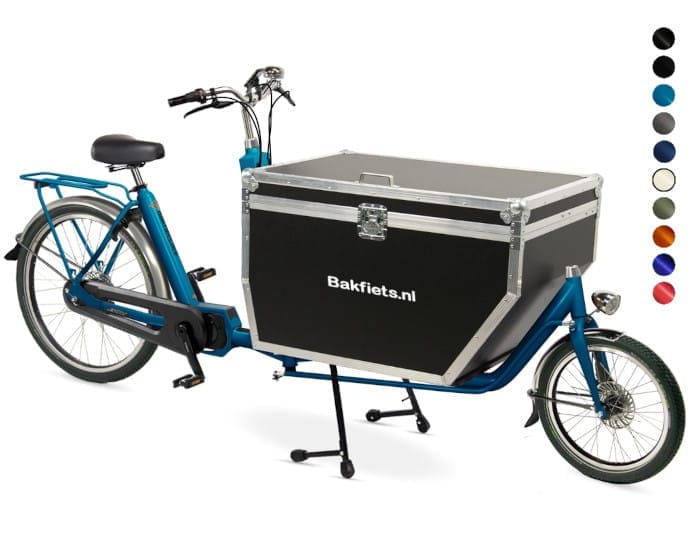 Bakfiets.nl CargoBike Lang classic elektrisch flightcase Kleuren