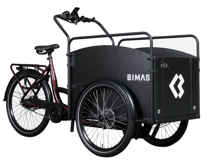 Bimas Premium bakfiets Merlot Rood