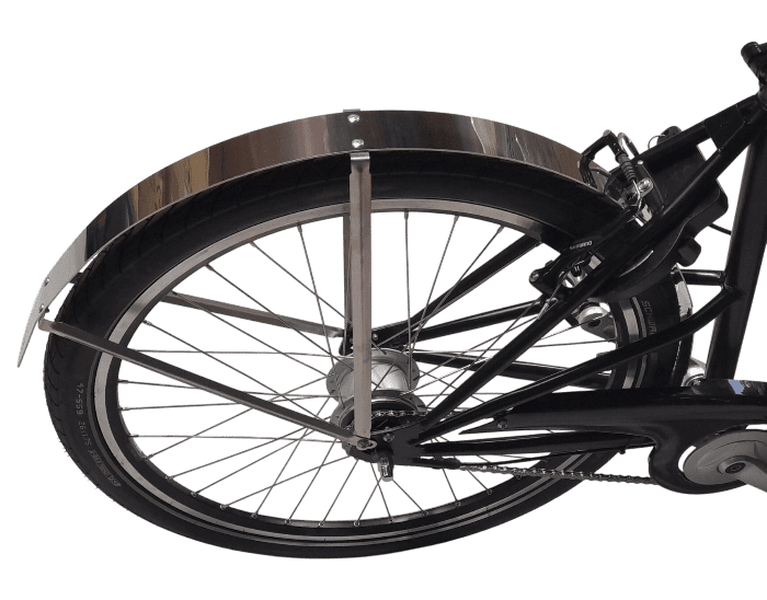 RVS achterspatbord voor Nihola bakfiets met gegraveerd logo – extra sterk en origineel