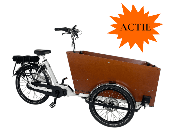 Bakfiets.nl CargoTrike smal elektrisch Wit 4k kids