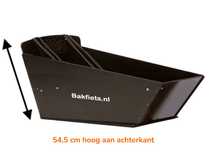 Zwart met hoge zijwanden