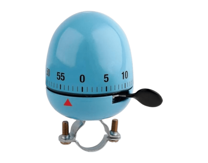 fietsbel ei kookwekker blauw