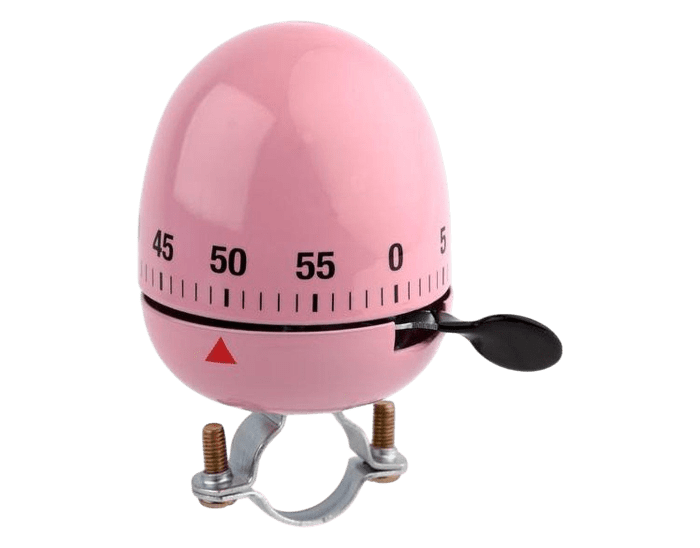 fietsbel ei kookwekker roze